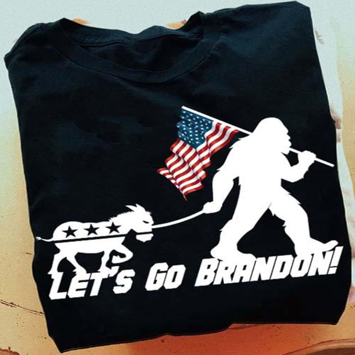 Bigfoot Goat Let's Go Brandon Shirt FJB Let's Go Brandon Apparel T-Shirt