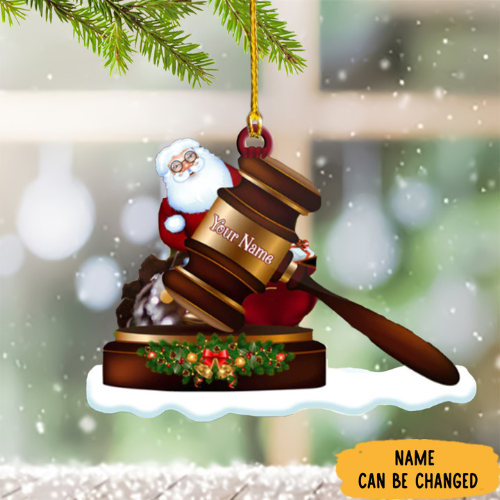 Personalized Lawyer Christmas Ornament Gavel Christmas Ornament 2022