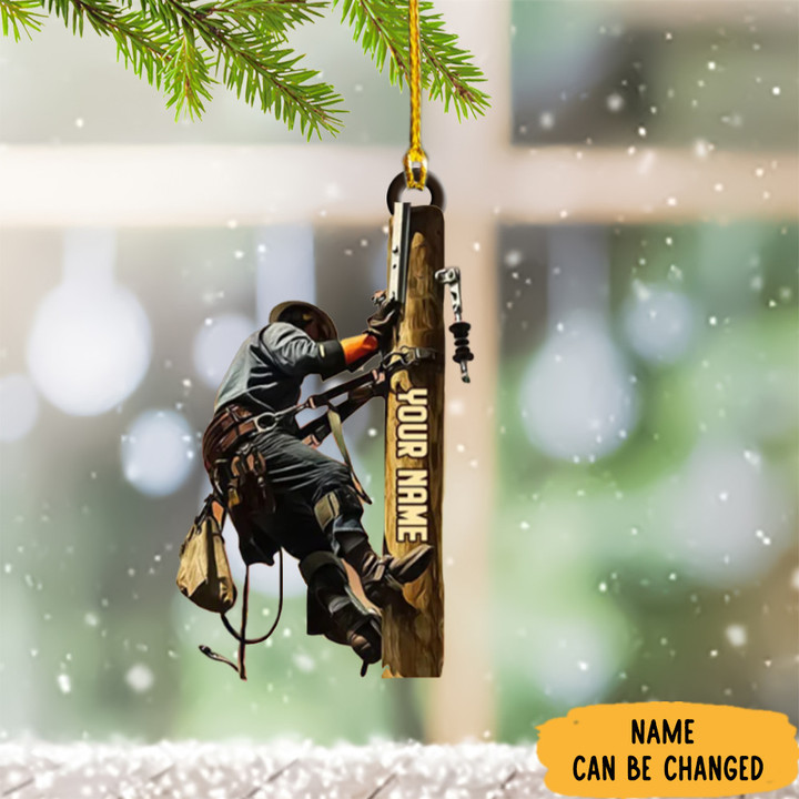 Personalized Lineman Christmas Ornament Xmas Tree Decorations Gifts For Lineman
