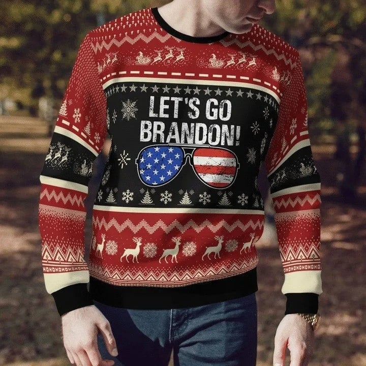 Let's Go Brandon Ugly Christmas Sweater Let's Go Brandon FJB Merch Christmas 2022 Gifts