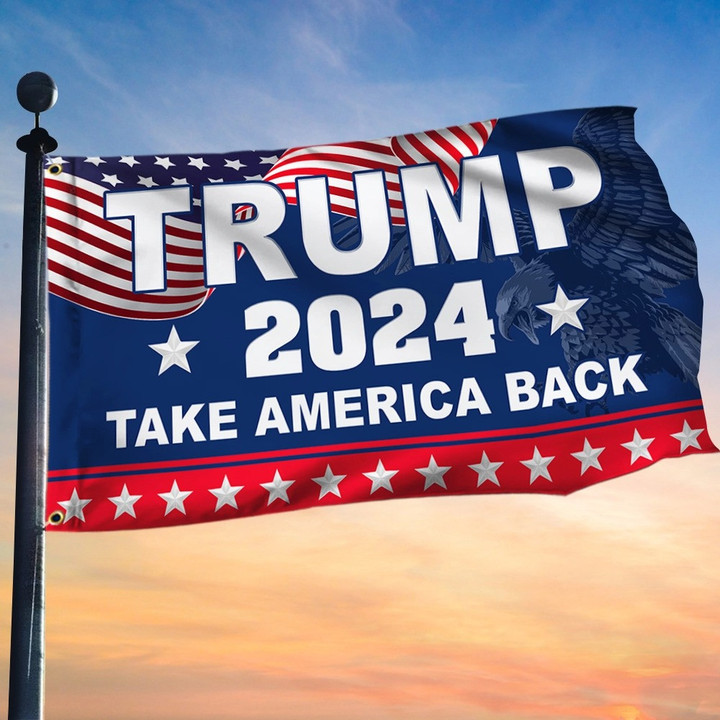 Trump 2024 Flag Take America Trump Flags Back Presidential Election 2024 Merchandise