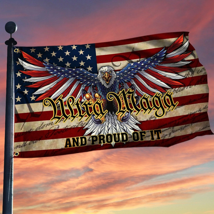 Trump Flags Patriotic American Eagle We The People Ultra MAGA Merch 2024 Vote For Trump