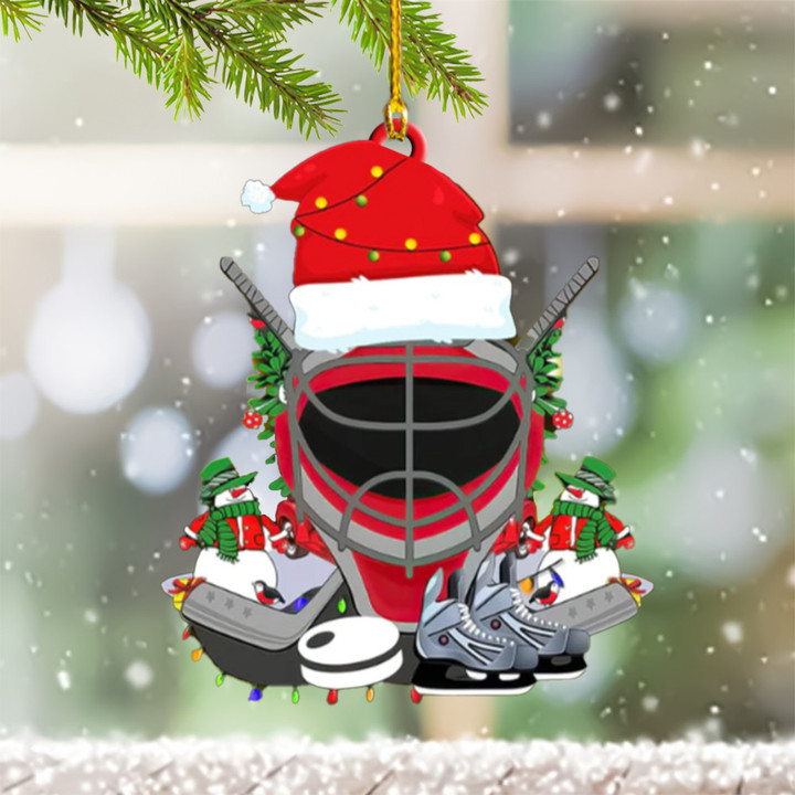 Hockey Christmas Ornament Hockey Helmet Ornament Best Xmas Tree Decorations