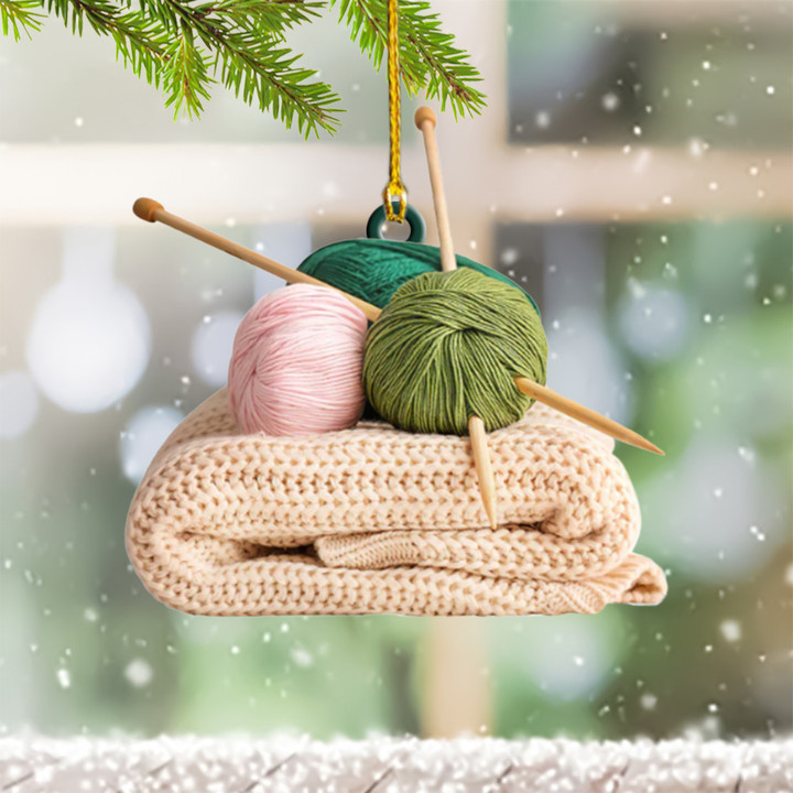 Knitting Christmas Ornament Knitted Xmas Tree Decorations Gifts For Knitting Lovers