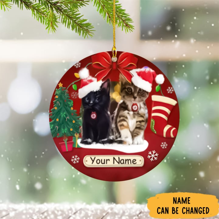 Personalized Cat Ornament 2022 Cat Ornaments For Christmas Tree Presents