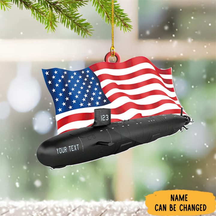 Personalized Submarine Ornament Navy Submarine Christmas Ornament Decoration Gifts