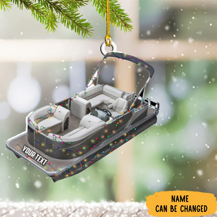 Personalized Pontoon Boat Ornament Pontoon Boat Christmas Ornament Decoration Gift Ideas