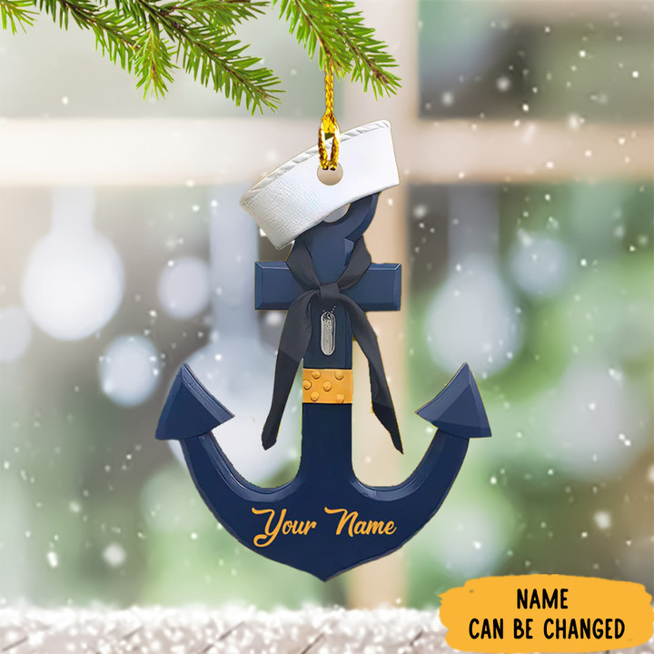 Personalized Anchor Christmas Ornament Anchor Christmas Tree Ornaments 2022