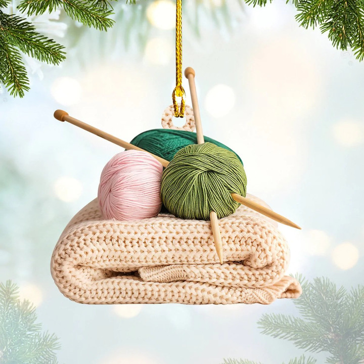 Knitting Christmas Ornament Knitting Lover Xmas Tree Decorations 2022