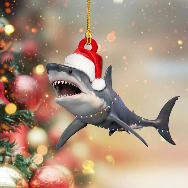 Shark Christmas Ornament Tree For Hanging Ornaments Gifts For Shark Lovers