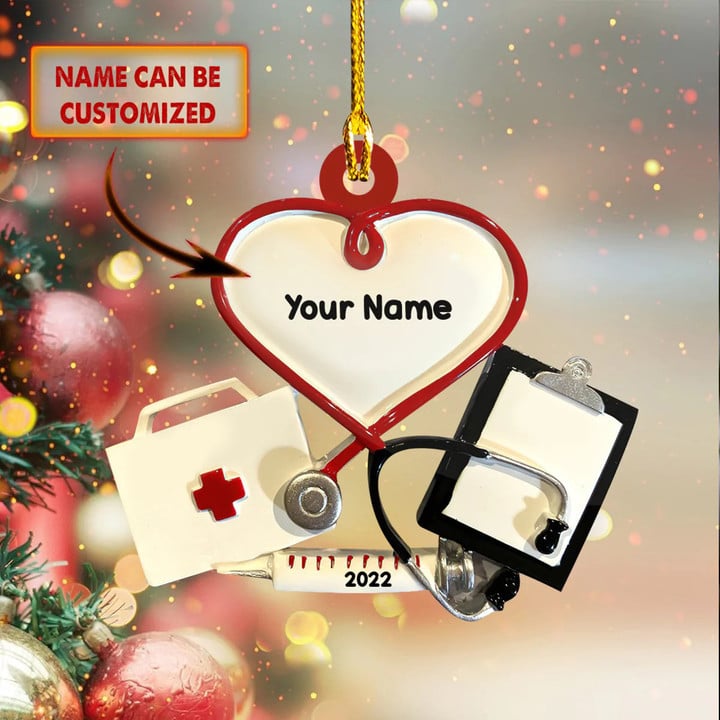 Personalized Nurse Ornament 2022 Nurse Christmas Ornaments Decoration Gifts