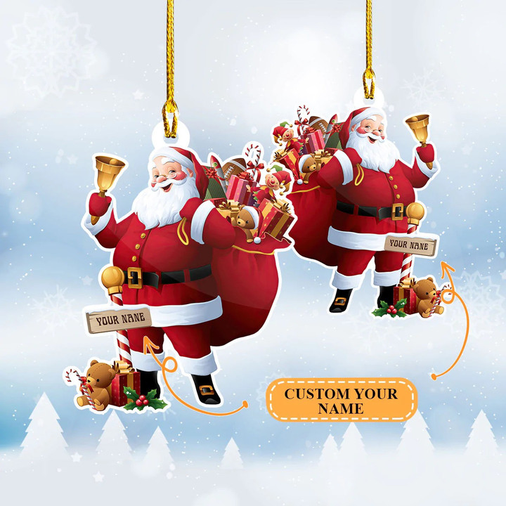 Personalized Santa Claus Christmas Ornament 2022 Hanging Santa Claus Decoration