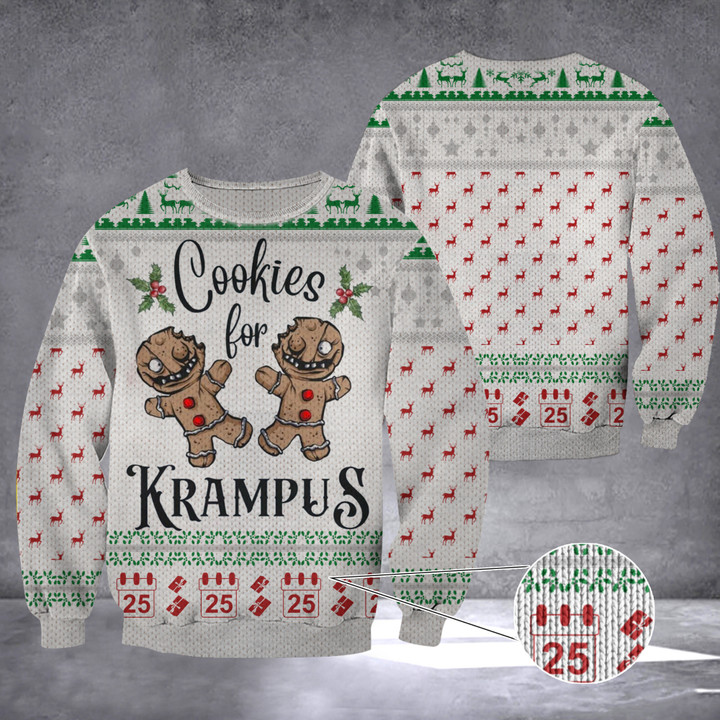 Cookies For Krampus Ugly Christmas Sweater Krampus Holiday Sweater Apparel