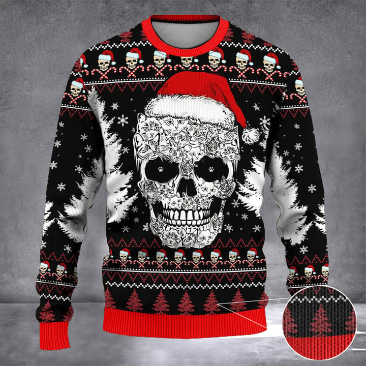 Skull Ugly Christmas Sweater Skull Christmas Sweater Gifts For Boyfriend