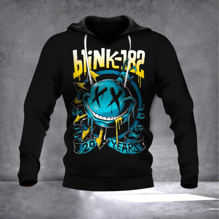Blink 182 Hoodie Rabbit 20 Years Blink-182 Halloween Merch Apparel