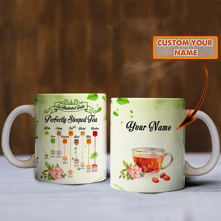 Personalized An Illustrated Guide Perfectly Steeped Tea Mug Tea Lover Best Mugs Gift For Dude
