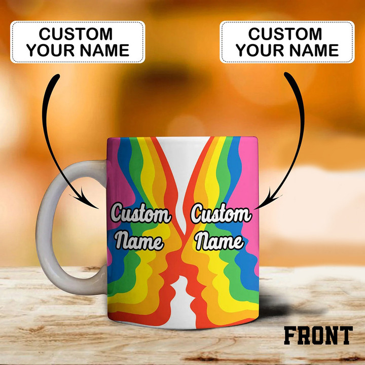 Personalized LGBT Love Him And Let Him Love You Mug LGBTQ Coffee Mug Gifts For Gay Couple