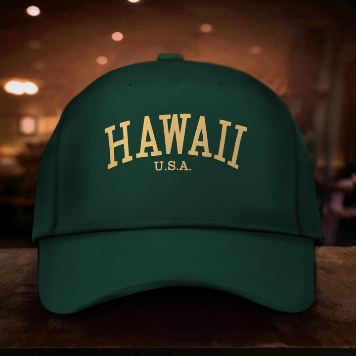 Hawaii Hat Retro Vintage Hawaii U.S.A Cap For Men Women