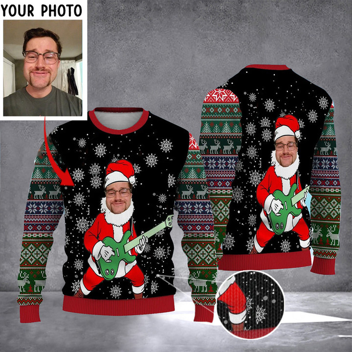 Personalized Photo Sweater Ugly Christmas Sweater With Picture Funny Gifts For Friends