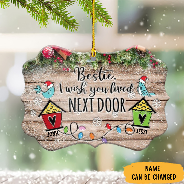 Personalized I Wish You Lived Next Door Ornament Best Friend Christmas Ornament 2022