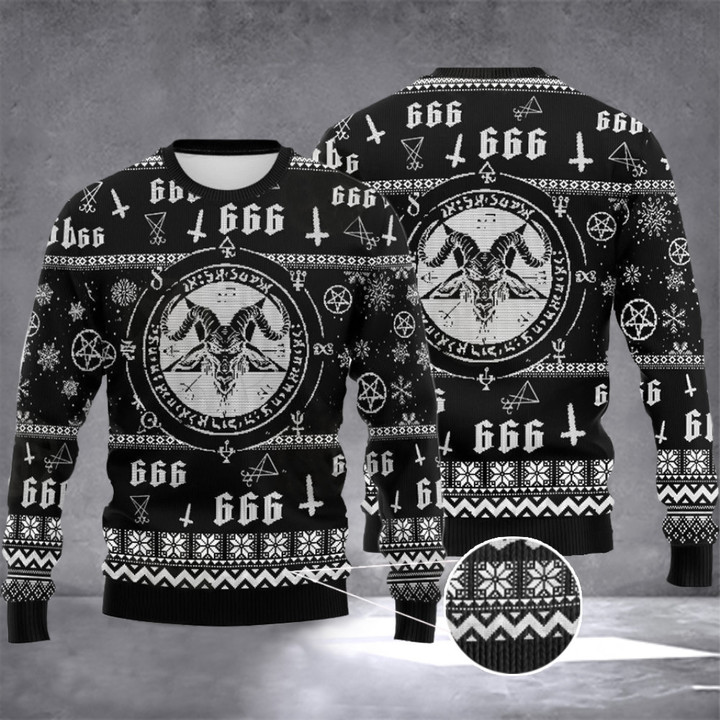 Baphomet Sweater Satanic Christmas Sweater Presents
