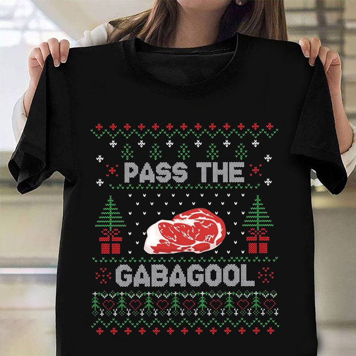 Pass The Gabagool Ugly Christmas Shirt Funny Gabagool Christmas T-Shirts For Men