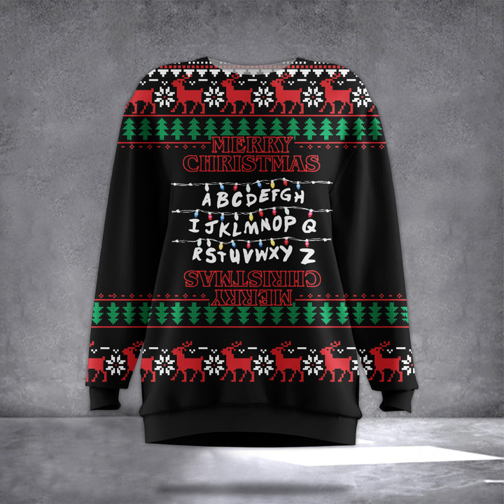 Stranger Things Alphabet Sweatshirt Cool Stranger Things Merch For Fans Gift