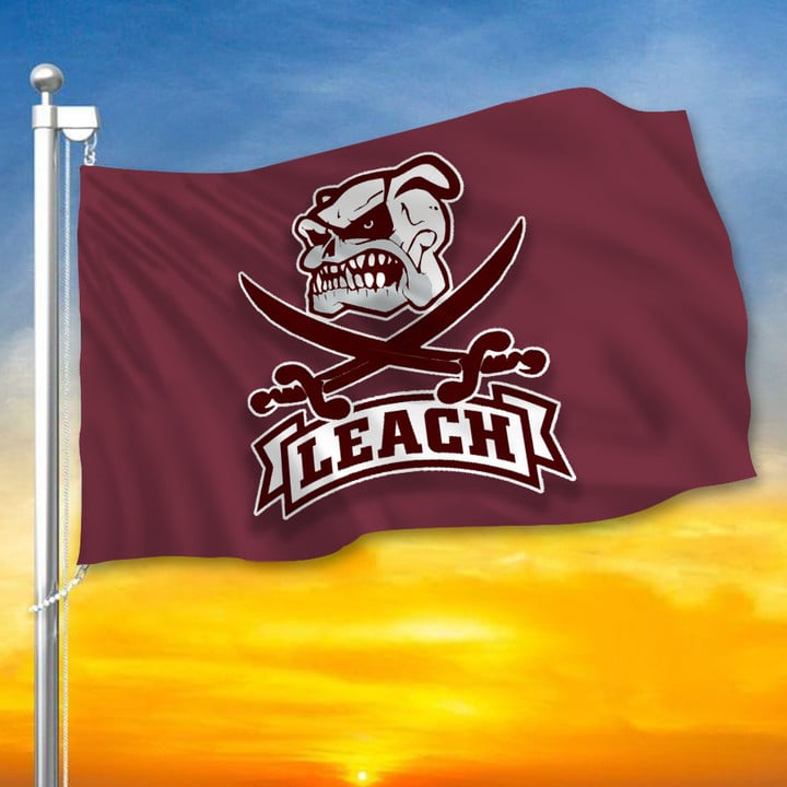 Leach Pirate Bulldog Flag Mississippi State Pirate Flag