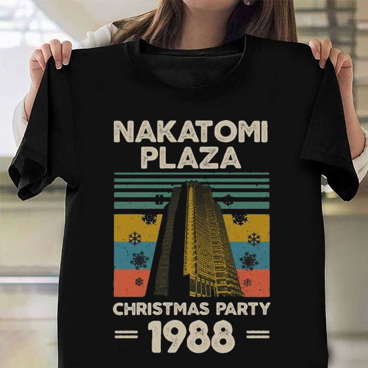 Nakatomi Plaza T-Shirt Nakatomi Plaza Christmas Party 1988 Shirt Clothing