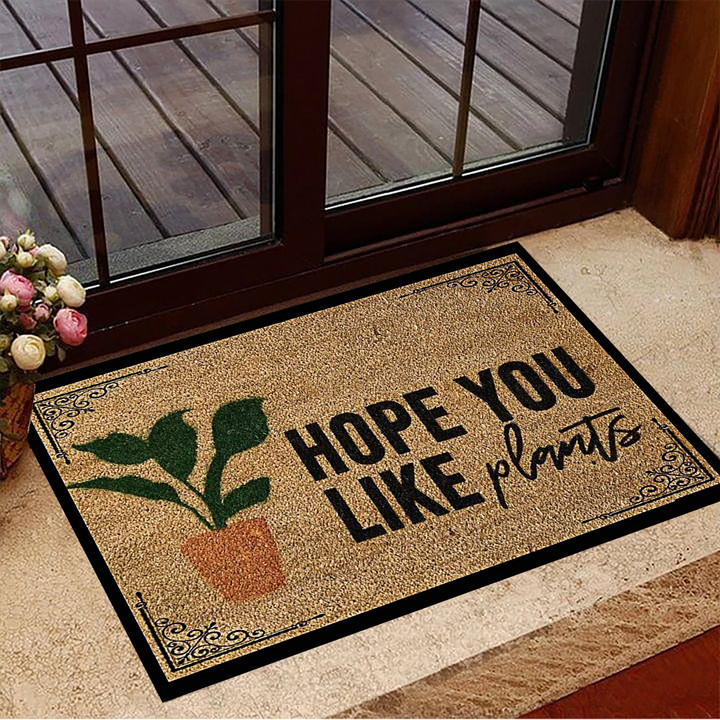 Hope You Like Plants Doormat Welcome Indoor Outdoor Mat Gift For Houseplant Plant Lovers