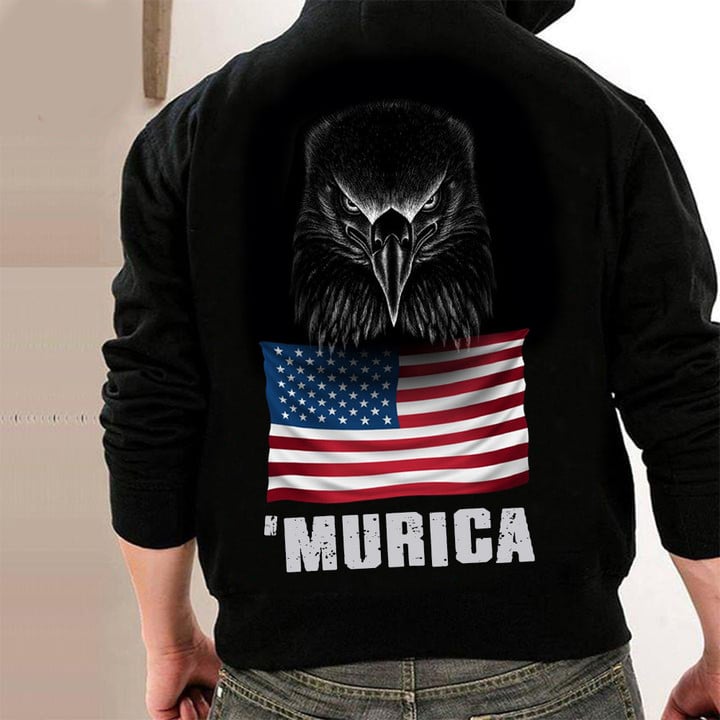 US Eagle Murcia Hoodie American Flag Patriotic Hoodie Gift For Men Women