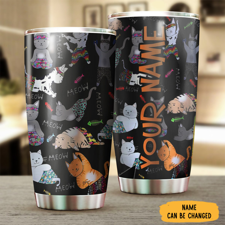Personalized Cat Tumbler Funny Design Custom Cat Tumbler Gifts For Friends