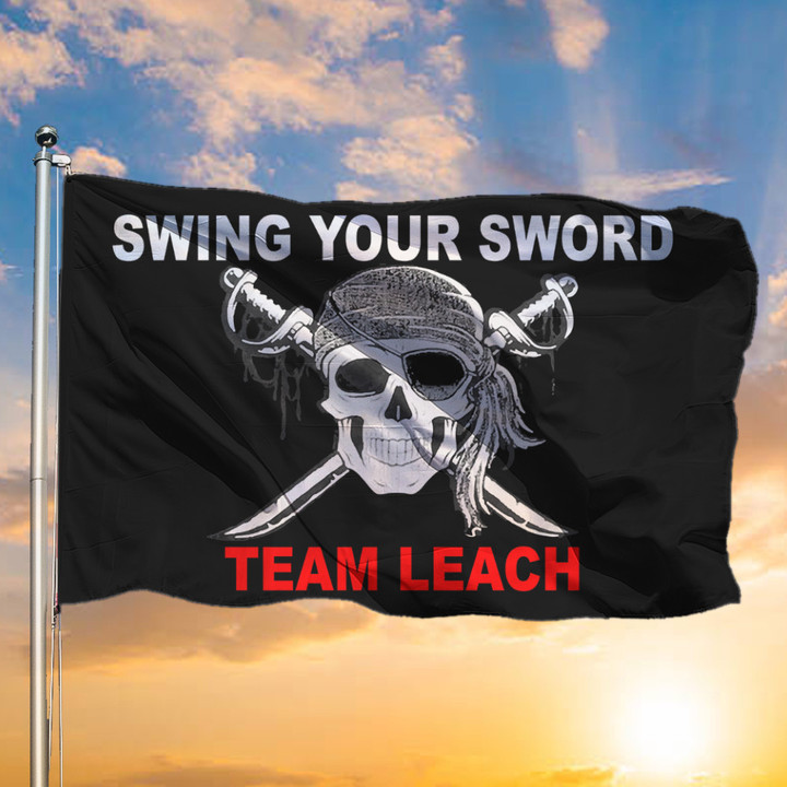 Mike Leach Pirate Swing Your Sword Team Leach Flag Black Pirate Flag Front Lawn Decor
