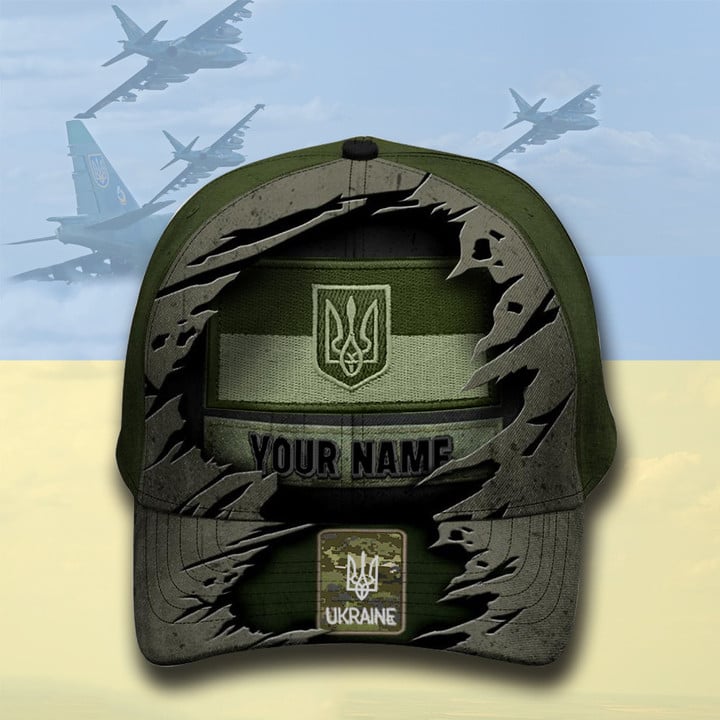 Personalized Name Stand With Ukraine Hat Trident Ukraine Merch Mens
