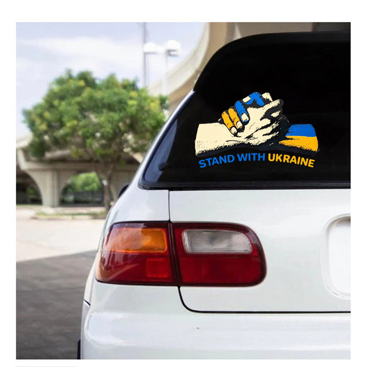 Stand With Ukraine Car Stickers 2022 Support Ukraine Fuck Putin Merch