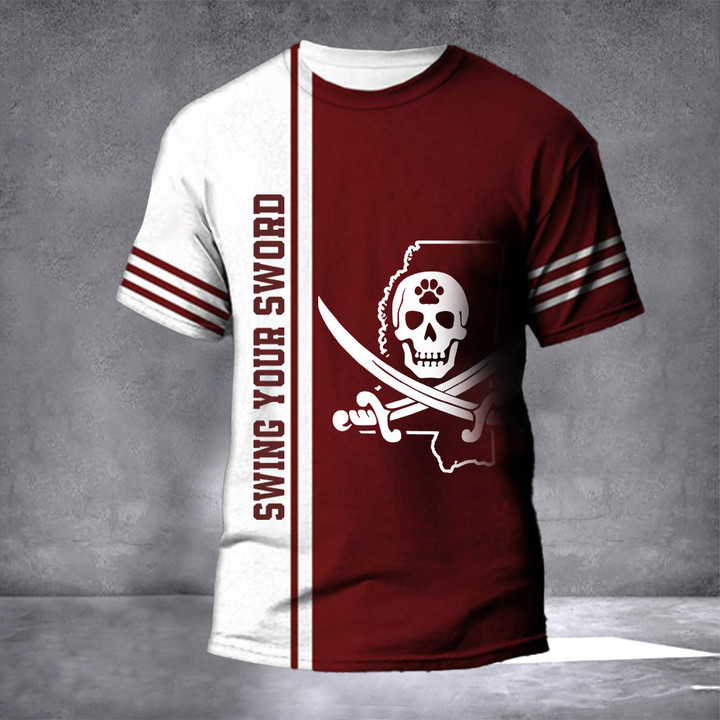 Swing Your Sword Shirt Mississippi State Pirate T-Shirt Skull And Cross Sword Merch