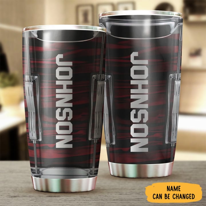 Personalized Red Drum Tumbler Music Lover Cool Coffee Tumblers Gifts For Drum Players