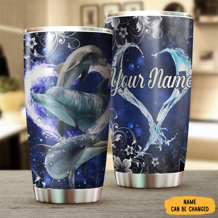 Persoalized Dolphin Tumbler Cute Coffee Tumbler Gifts For Dolphin Lovers