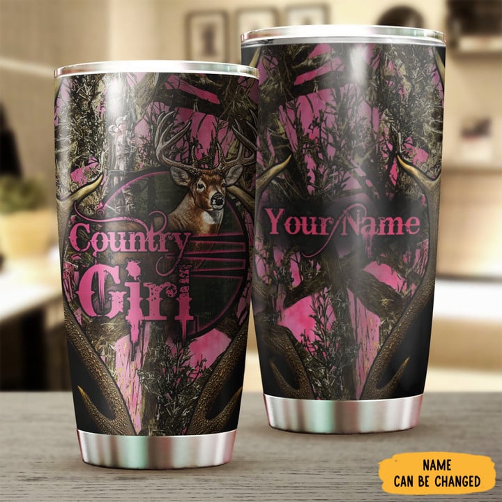 Personalized Deer Hunting Country Girl Tumbler Deer Hunter Tumbler Gift For Male