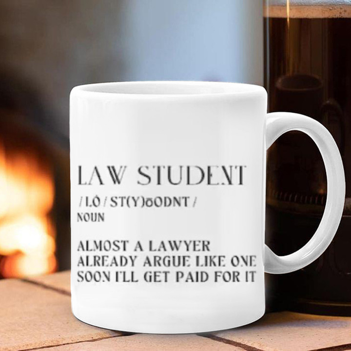Law Student Noun Definition Mug Law Student Coffee Mug Good Gifts For Lawyers