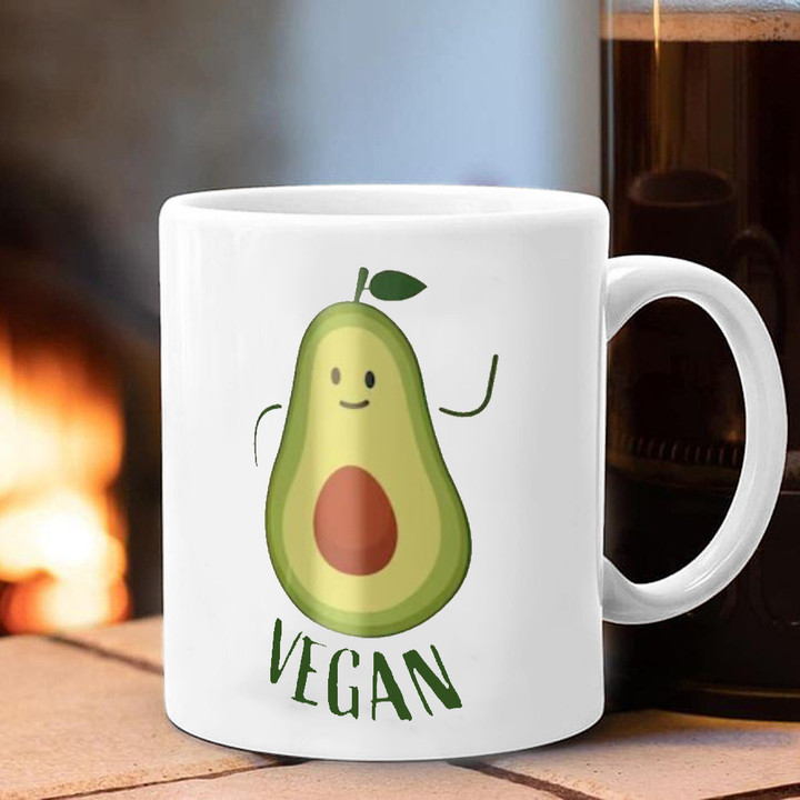 Vegan Avocado Mug Avocado Lovers Great Coffee Mugs Vegan Birthday Presents