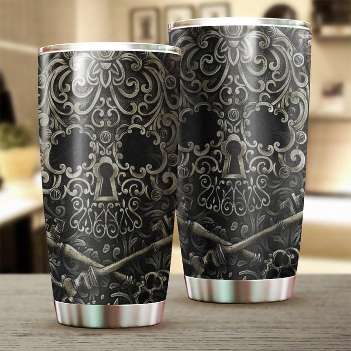 Key Skull Tumbler Horror Design Coffee Tumblers Best Gifts For Brother