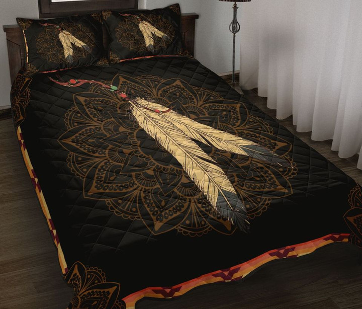 Feather Every Child Matters Quilt Bedding Set Residential Schools Orange Day Canada Merch