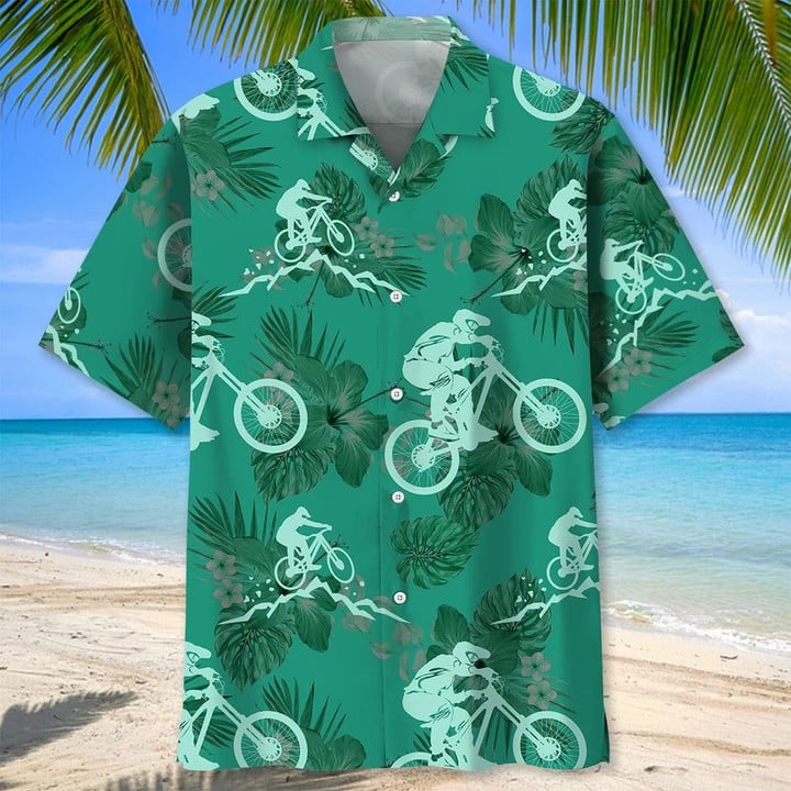 Mountain Bike Hawaii Shirt Mens Summer Clothing Gifts For Mountain Bikers