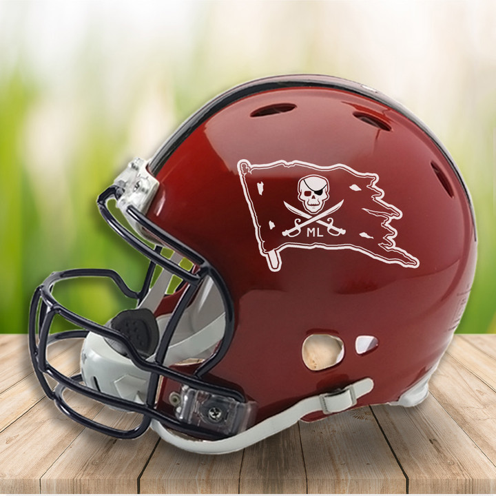 Mississippi State Pirate Flag Helmet Stickers Mike Leach Pirate Decal Gifts For Football Lovers