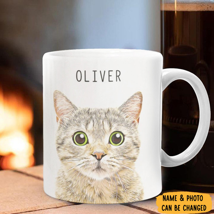 Personalized Image Cat Mug Pet Lovers Custom Cat Mug Gift For Cousin