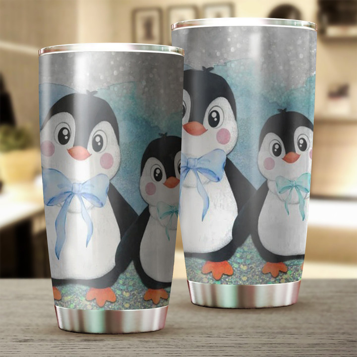 Penguin Couple Tumbler Cute Design Penguin Tumbler Gifts For Cousin