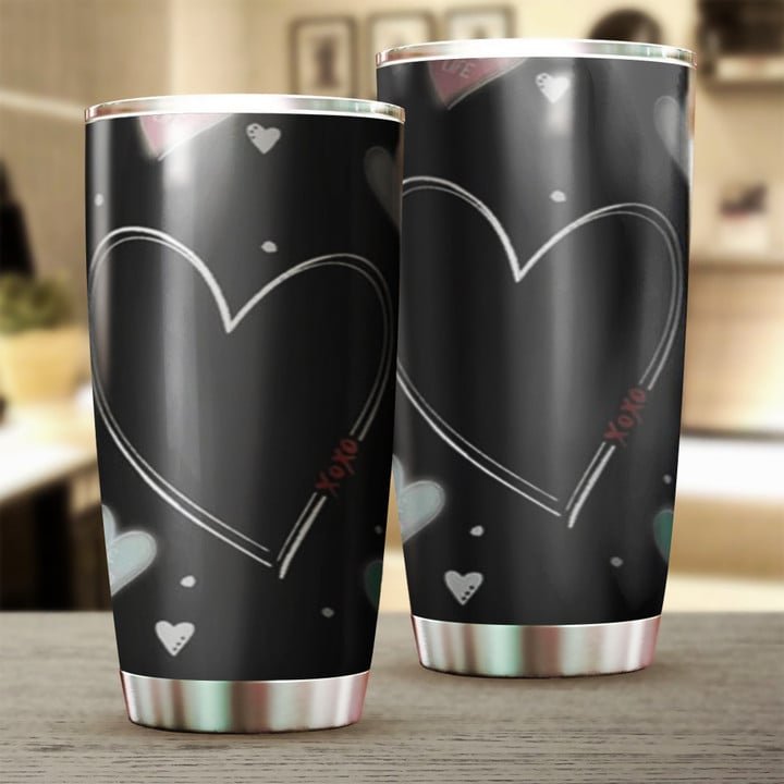 Conversation Hearts Tumbler Valentines Day Tumbler Best Gifts For Boyfriend 2023