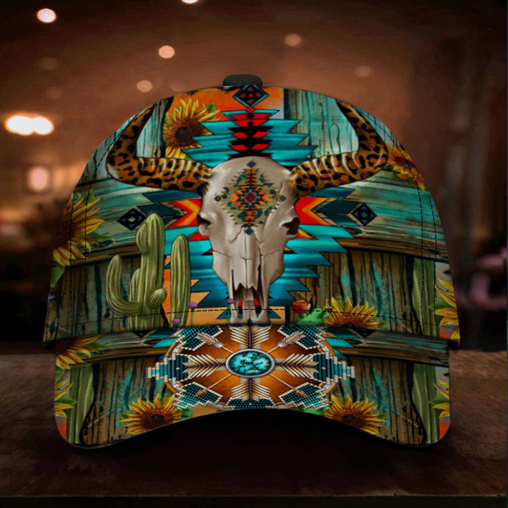American Native Longhorn Skull Hat Native Pride Mens Hats Gifts For Boyfriend