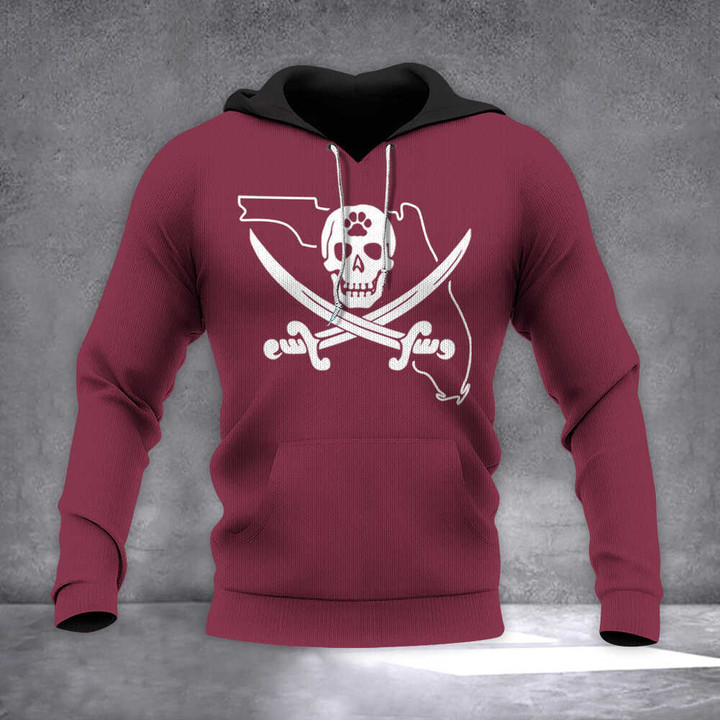 Florida State Pirate Hoodie Red Pirate Flag Hoodie Unique Football Gifts